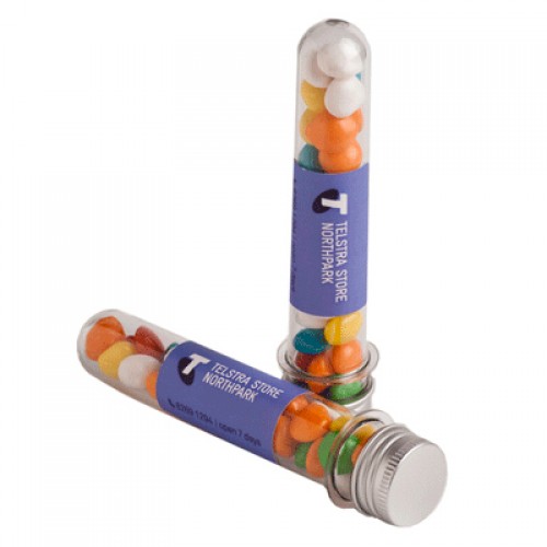 TEST TUBE FILLED WITH CHEWY FRUITS (SKITTLE LOOK ALIKE) 40G
