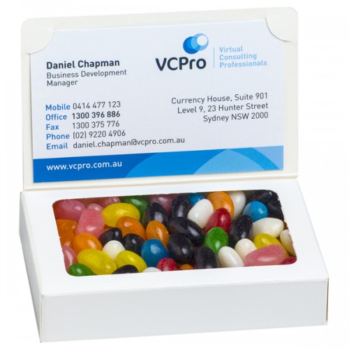 Bizcard box with Mini Jelly Beans 50g
