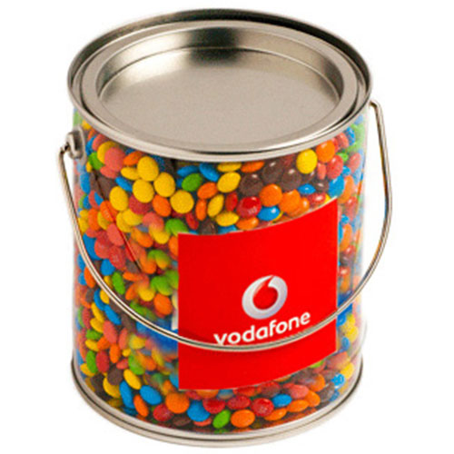 BIG PVC BUCKET FILLED WITH M&MS 850G