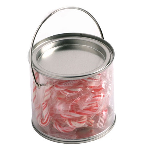 Medium PVC Bucket with Candy Canes x20
