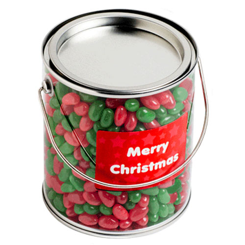 Big PVC Bucket with Christmas Jelly Beans 950G